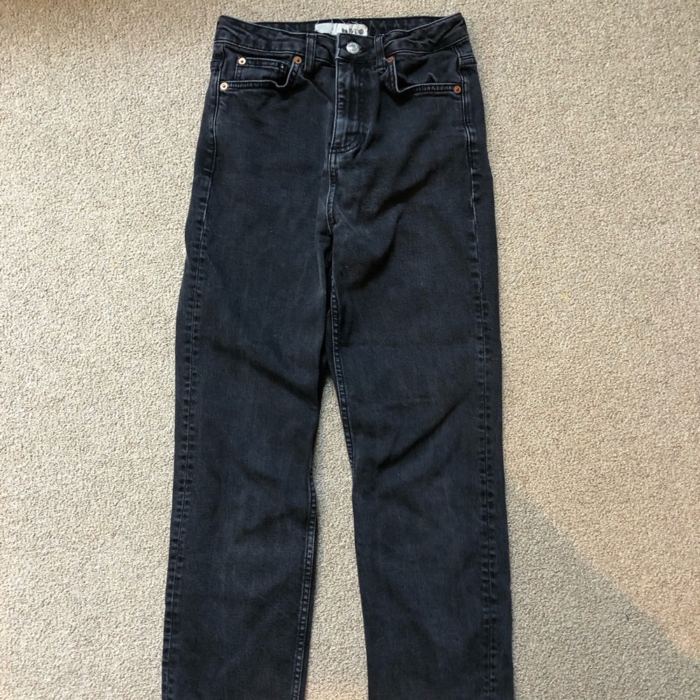 Top shop straight ankle black jeans